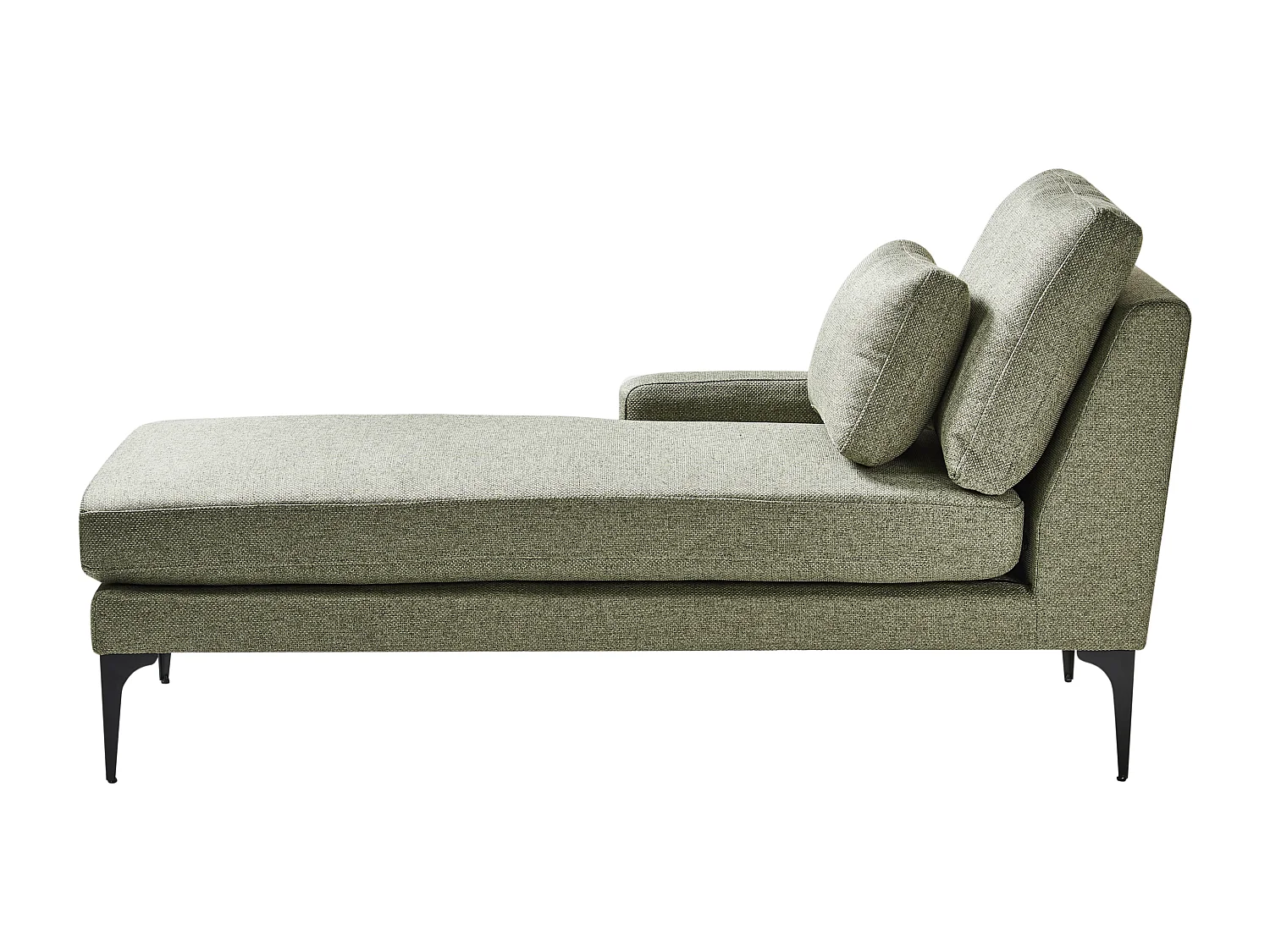 Chaise longue côté droit EWRON Tissu Vert