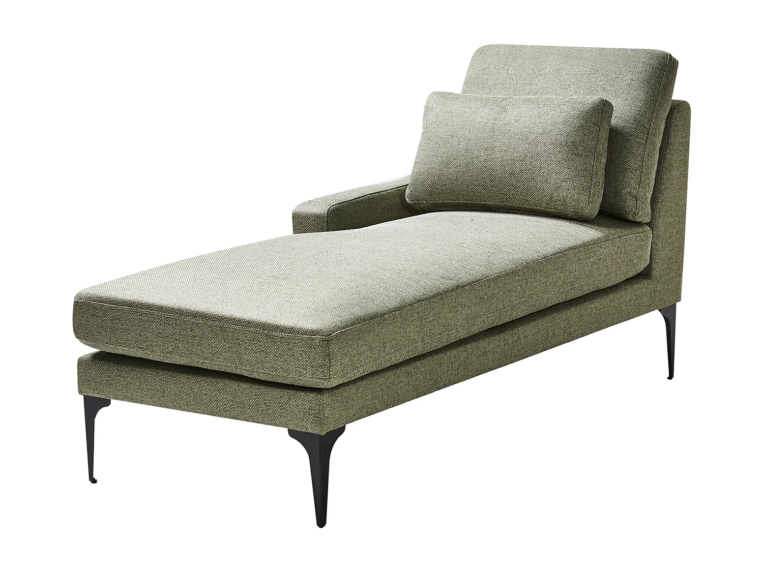 Chaise longue côté droit EWRON Tissu Vert