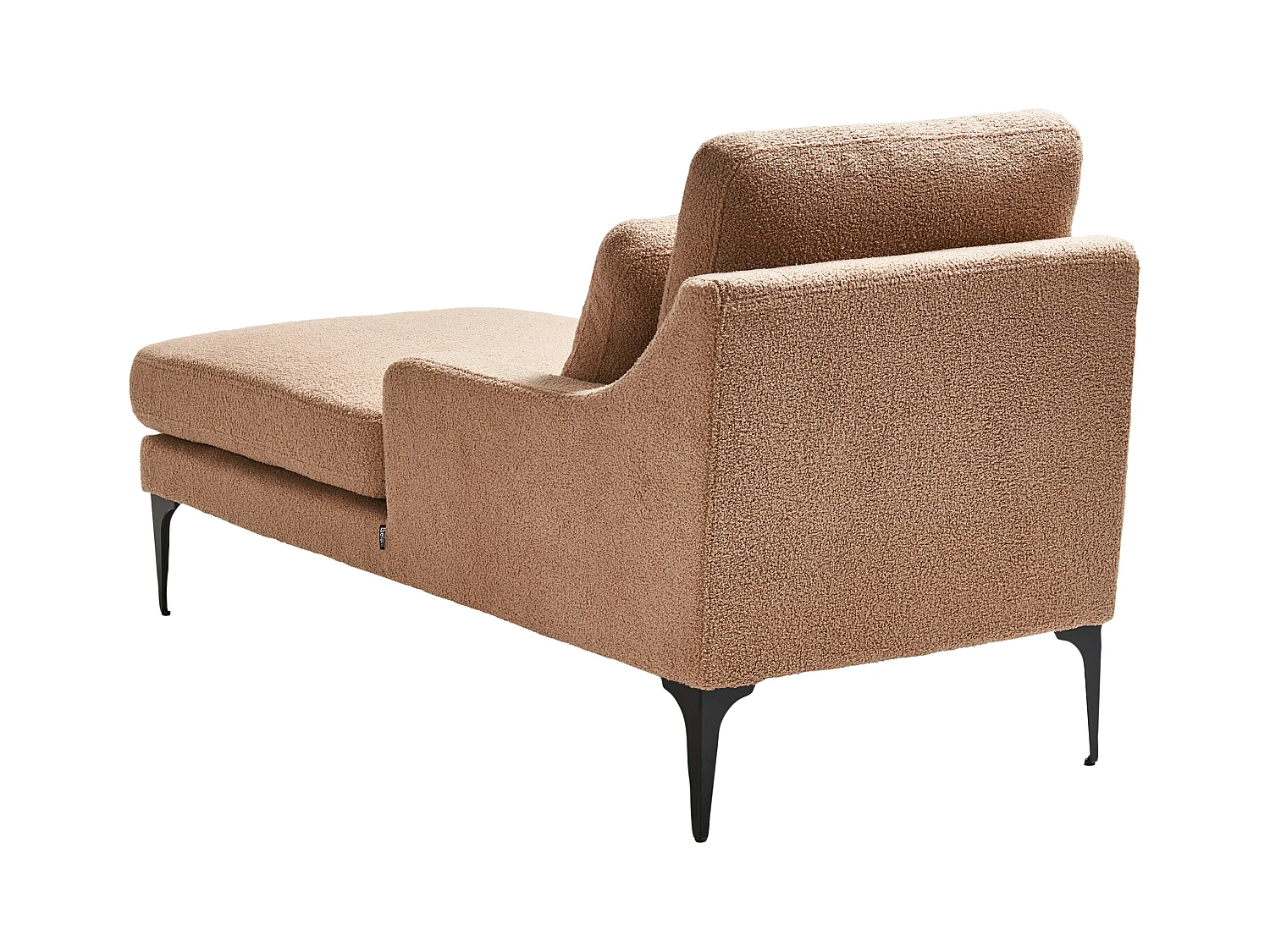 Chaise longue côté droit EWRON Bouclé Beige sable