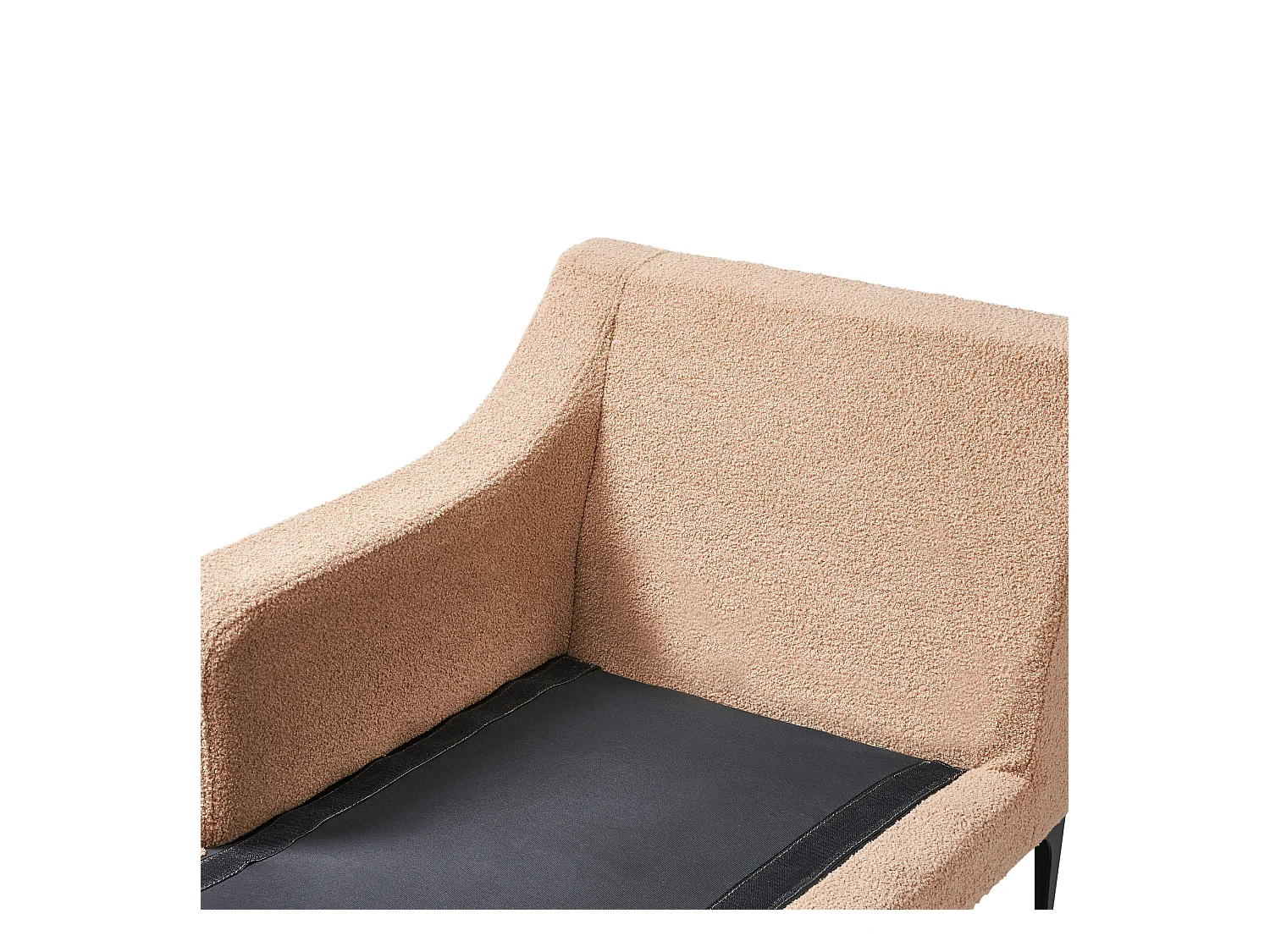 Chaise longue côté droit EWRON Bouclé Beige sable