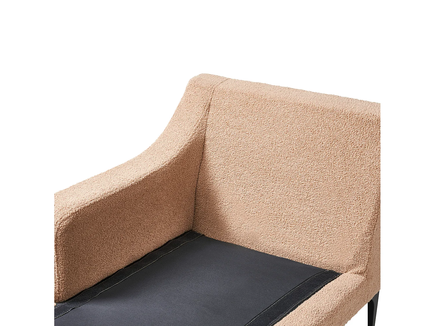 Chaise longue côté droit EWRON Bouclé Beige sable