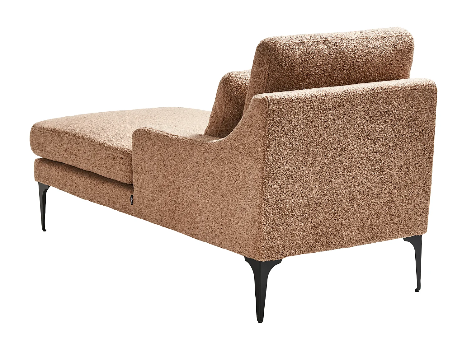 Chaise longue côté droit EWRON Bouclé Beige sable