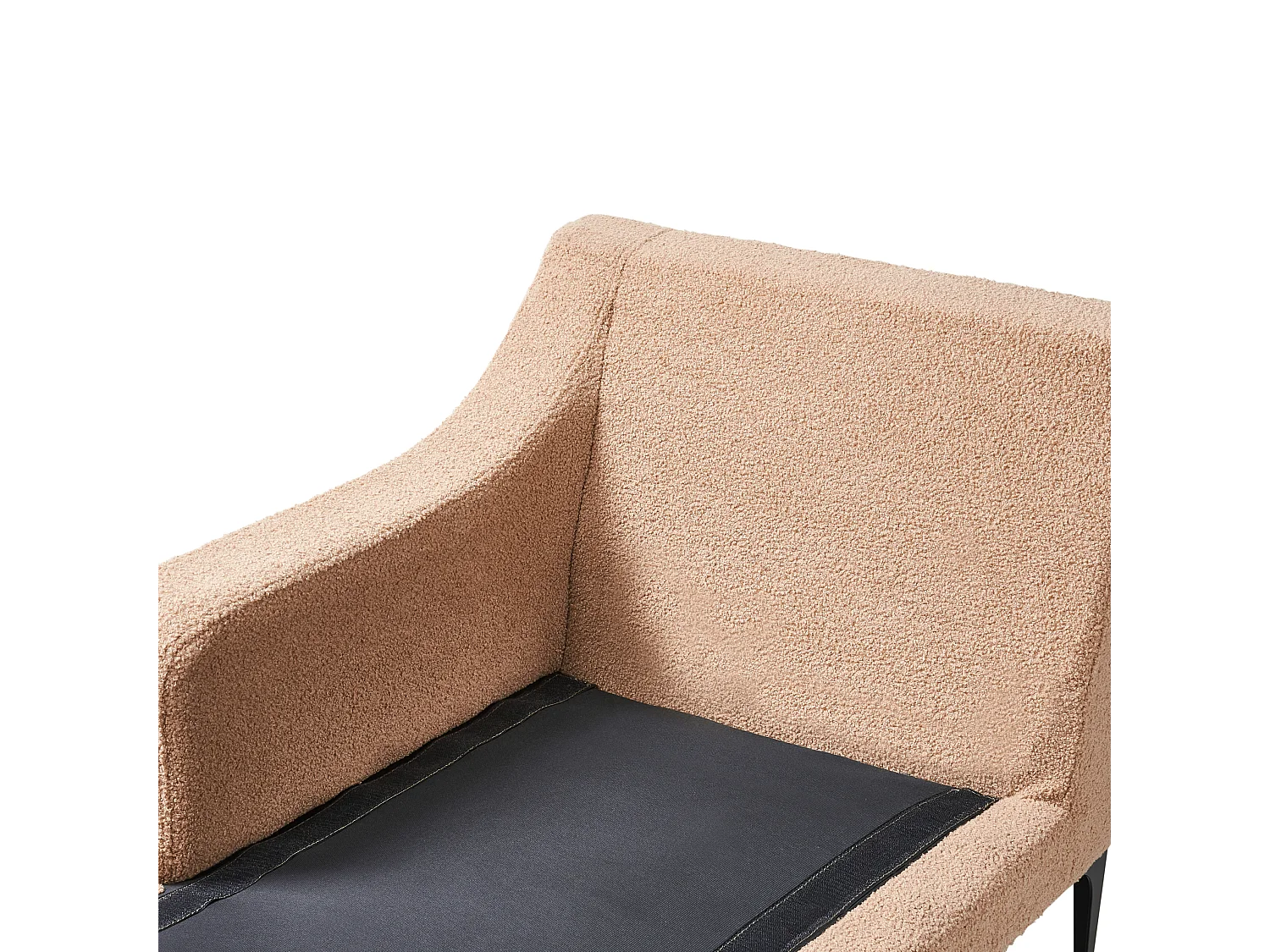 Chaise longue côté droit EWRON Bouclé Beige sable