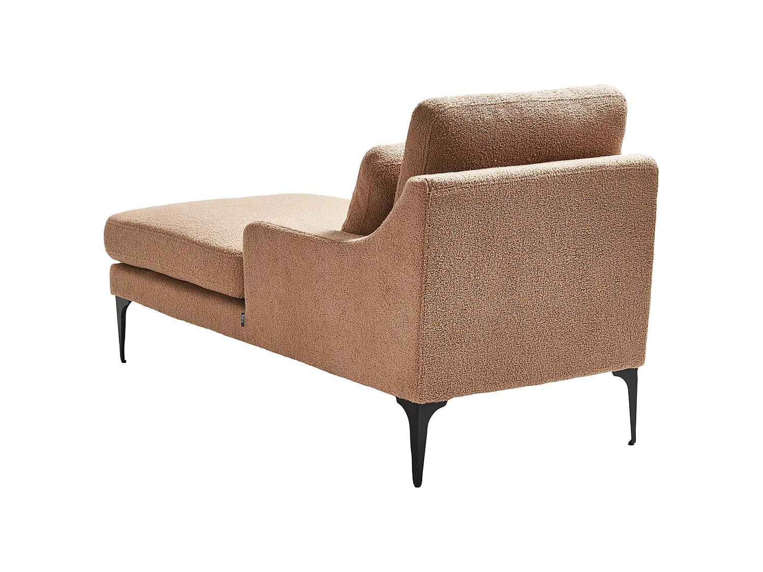 Chaise longue côté droit EWRON Bouclé Beige sable