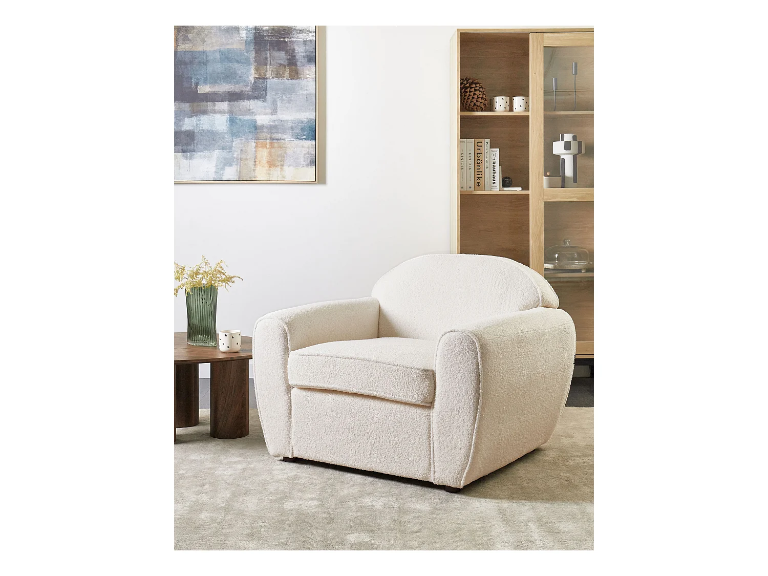 Sessel ELLEDE Bouclé Hellbeige