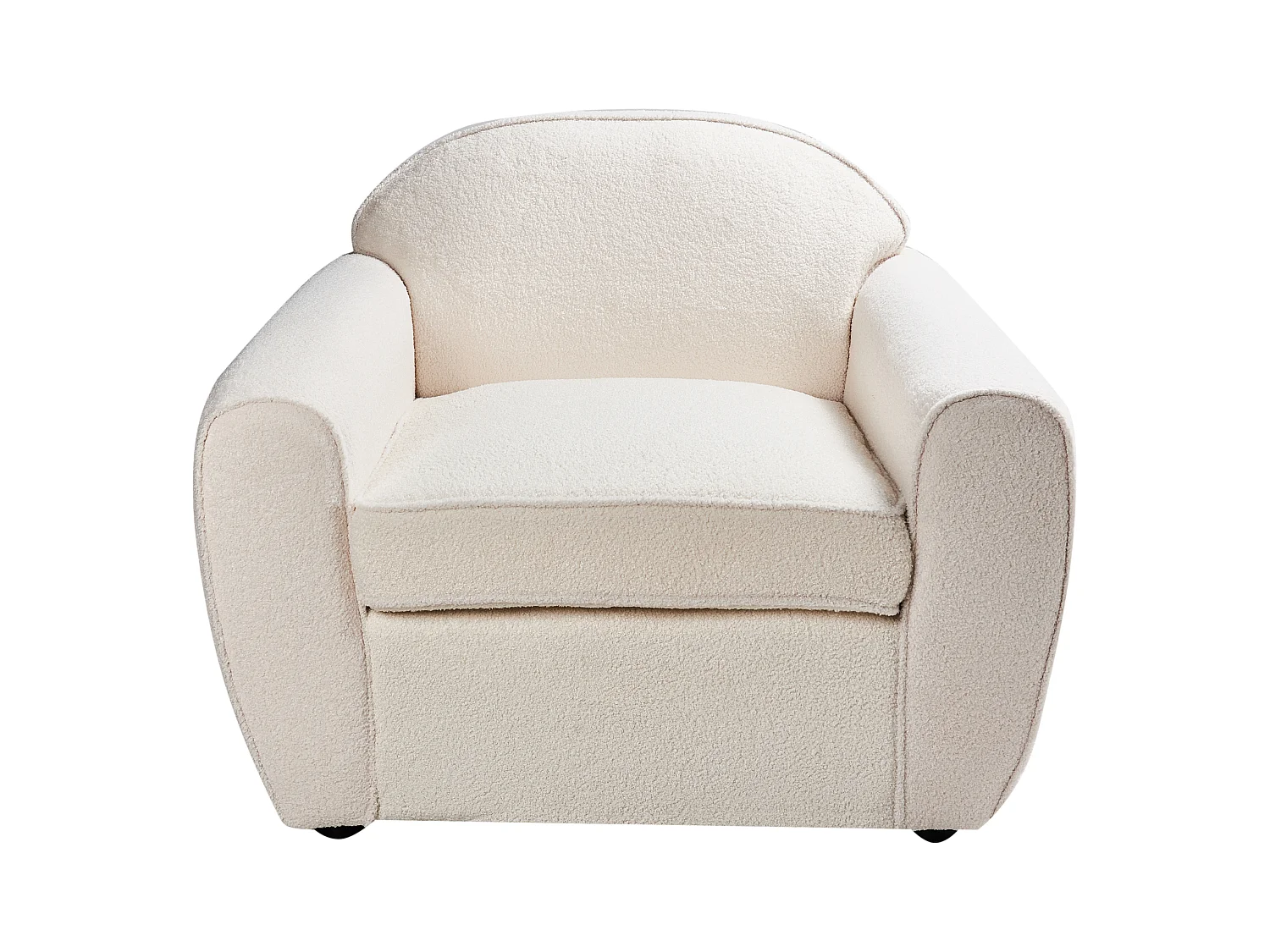Fauteuil ELLEDE Bouclé Beige clair