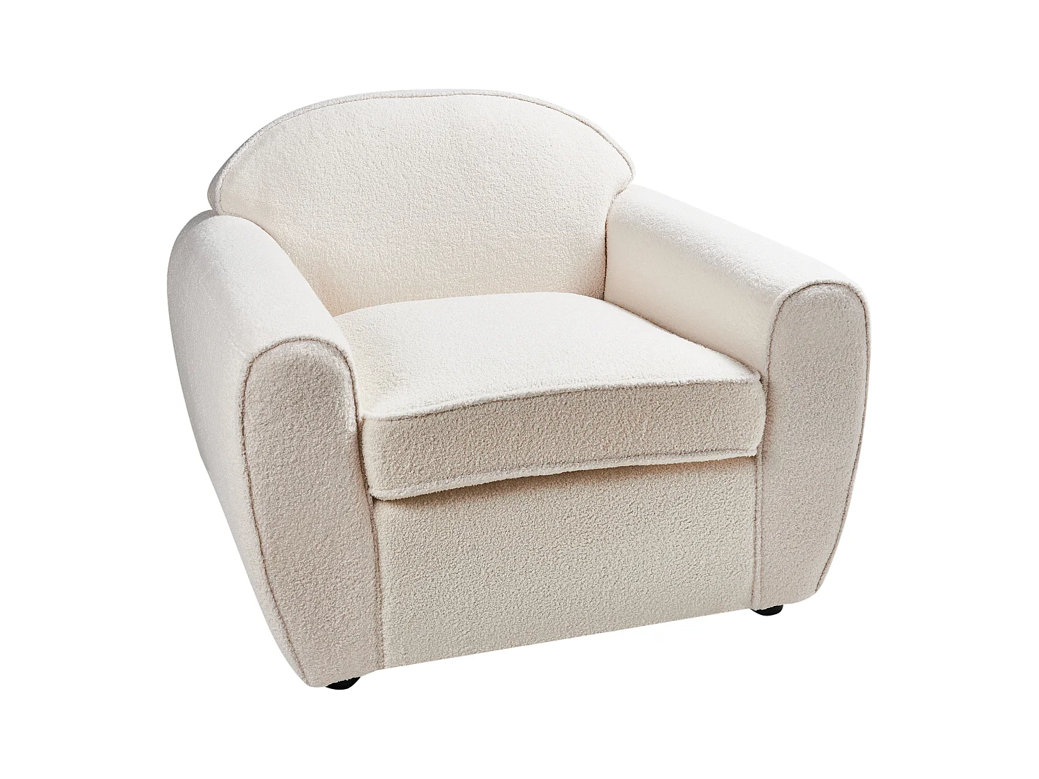 Fauteuil ELLEDE Bouclé Beige clair