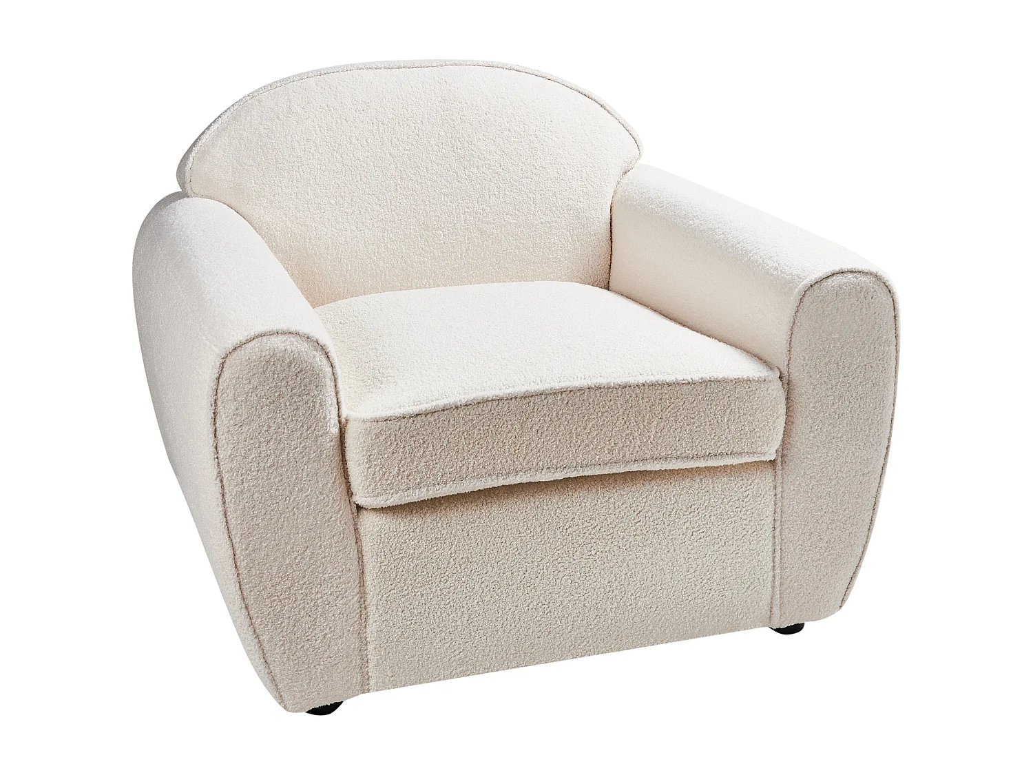 Fauteuil ELLEDE Bouclé Beige clair