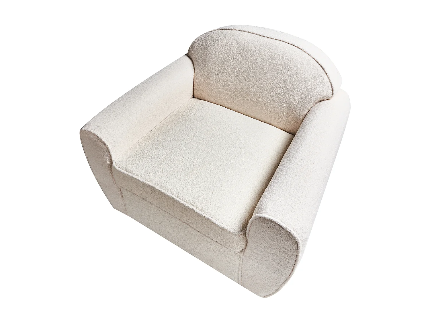 Fauteuil ELLEDE Bouclé Lichtbeige