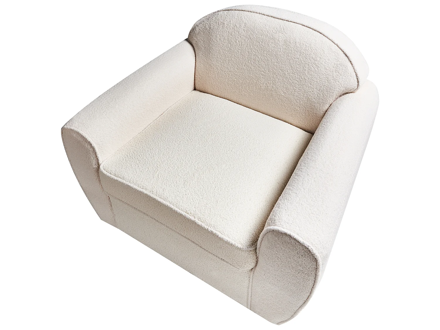 Fåtölj ELLEDE Bouclé Ljusbeige