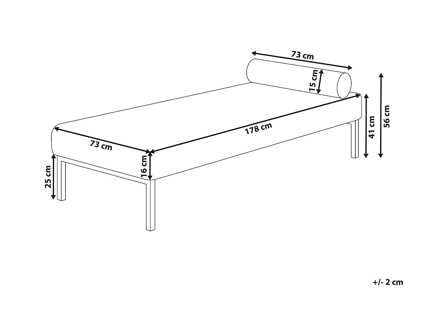 Chaise longue CHINON Bouclé Blanc