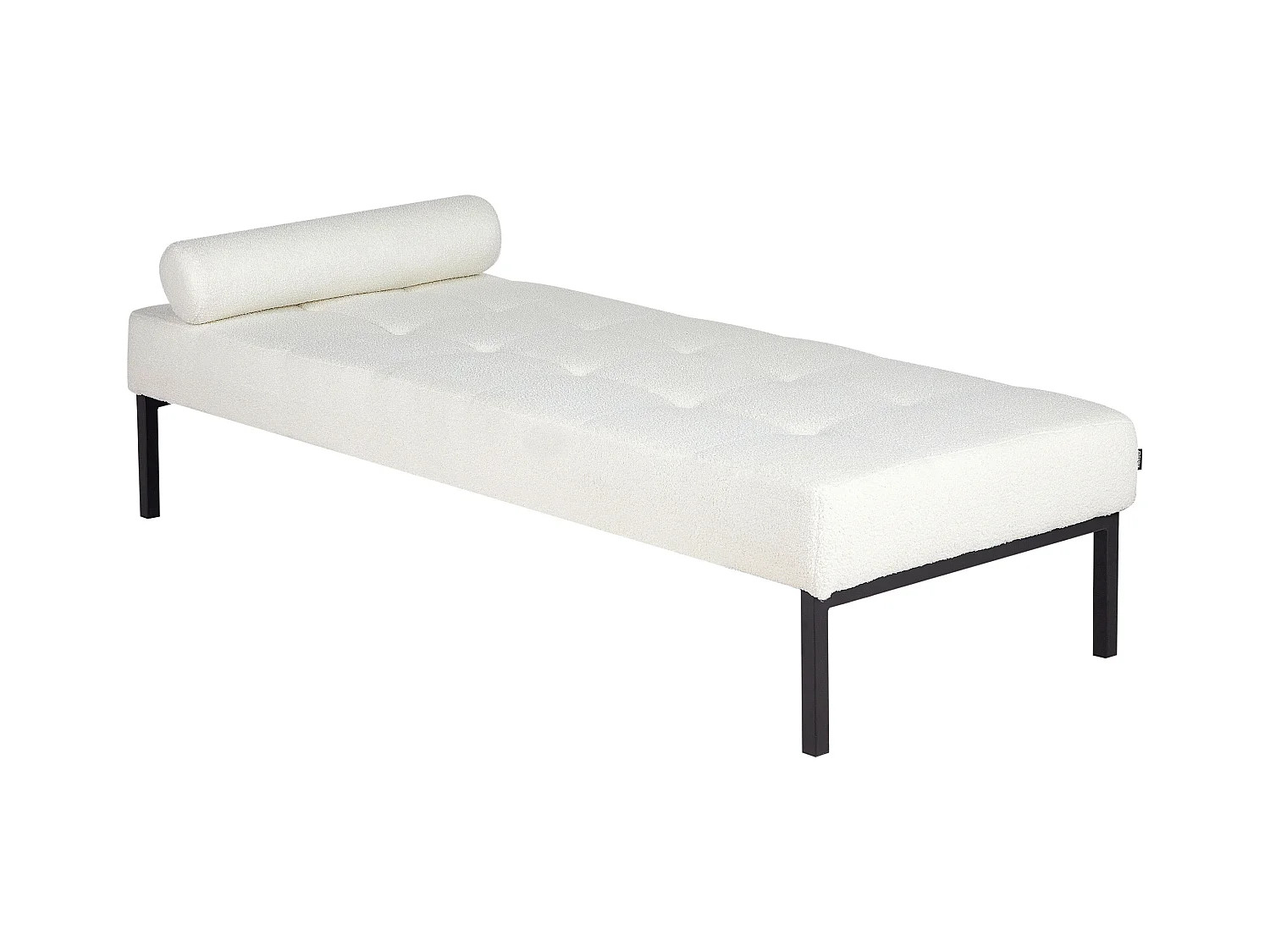 Chaise longue CHINON Bouclé Blanc