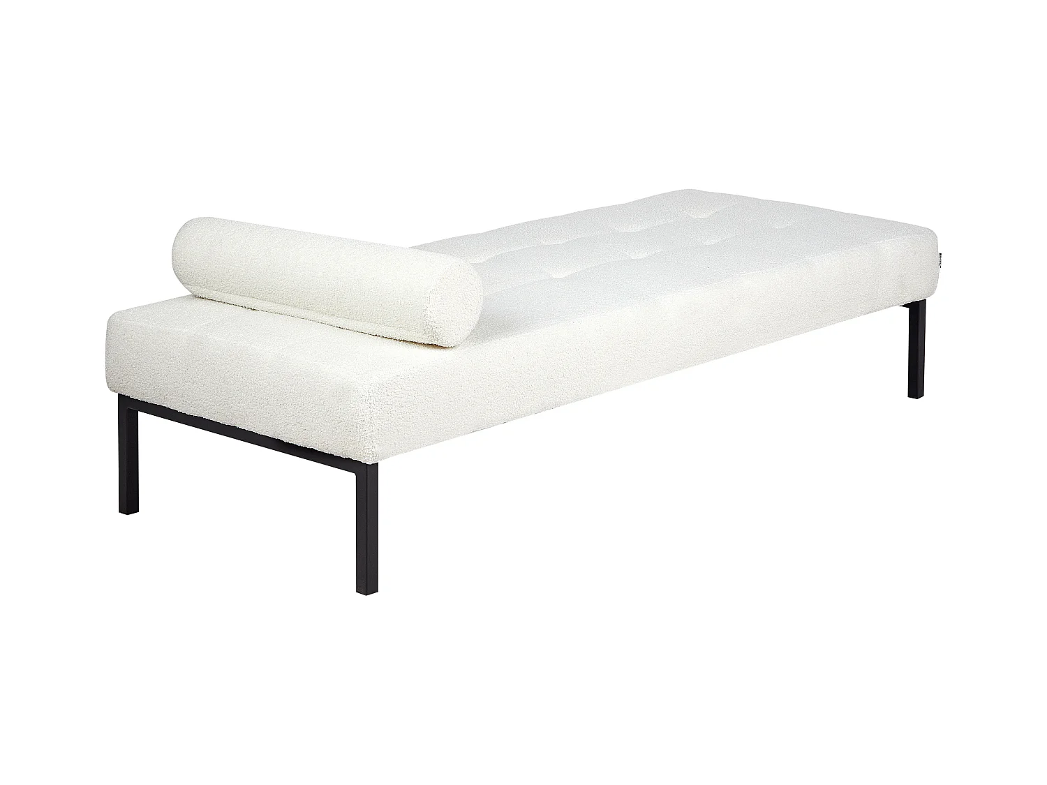 Chaise longue CHINON Bouclé Blanc