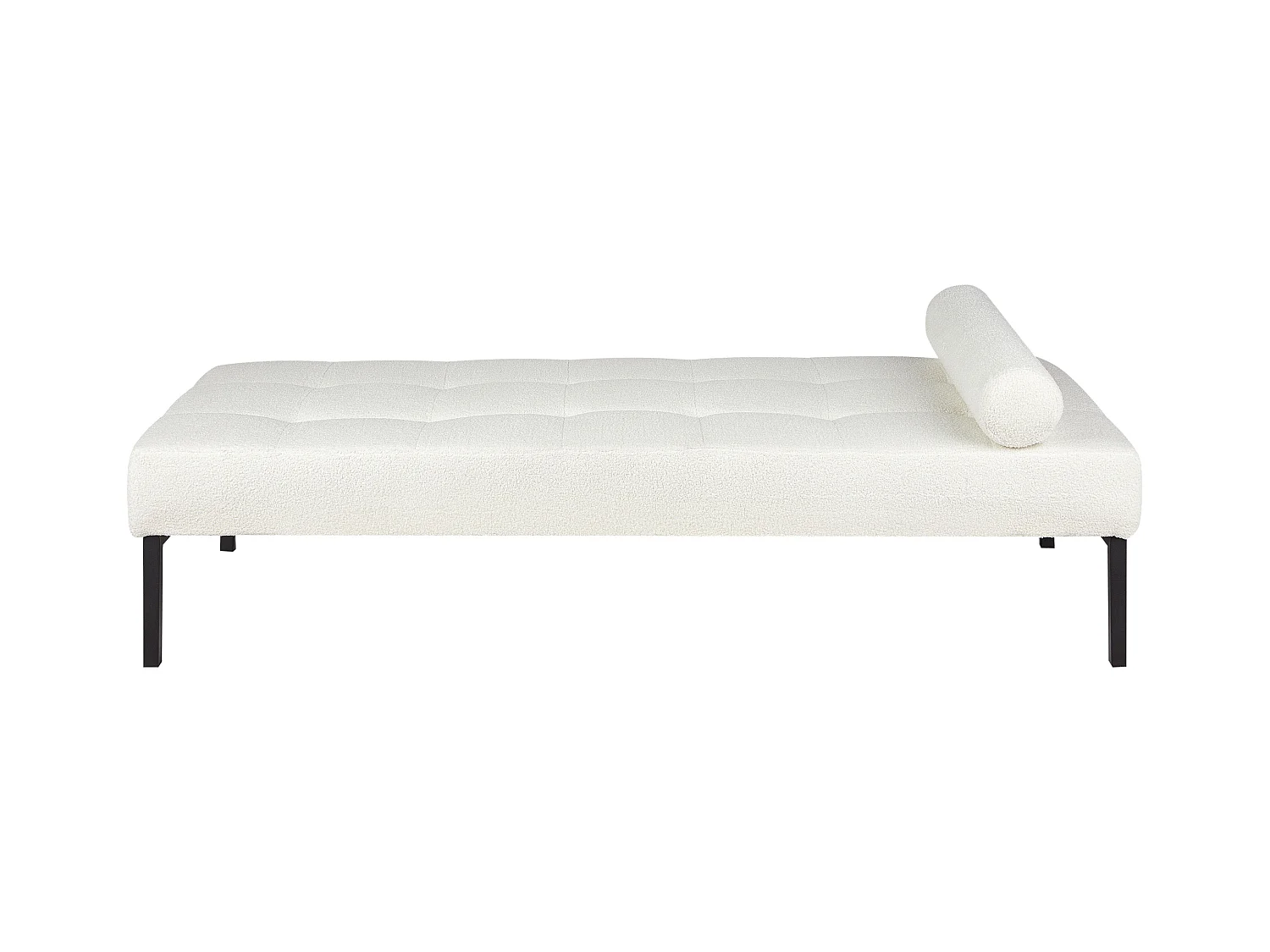 Chaise longue CHINON Bouclé Blanc