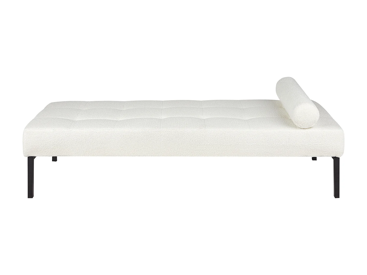 Chaise longue CHINON Bouclé Blanc