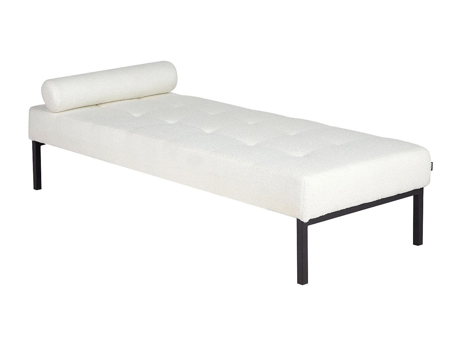 Chaise longue CHINON Bouclé Blanc