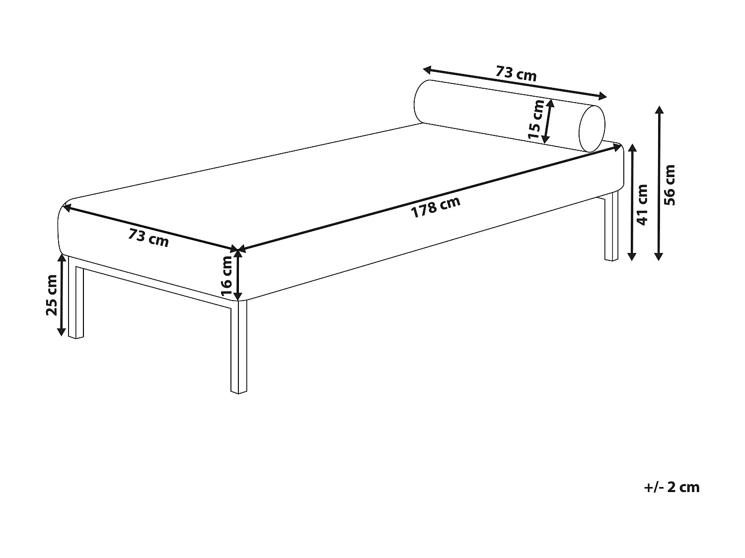 Chaiselongue CHINON Bouclé Weiss