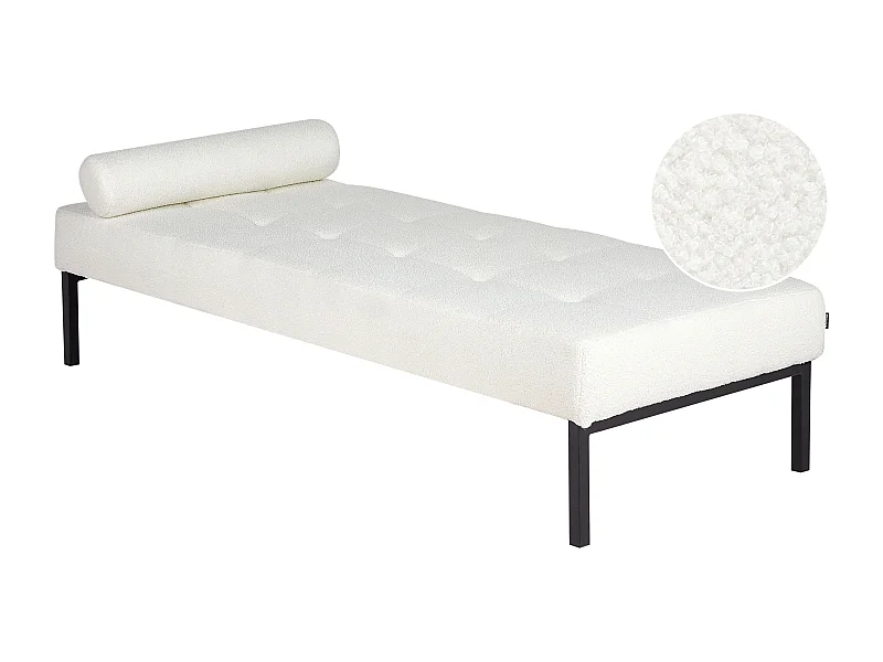 Chaiselongue CHINON Bouclé Weiss