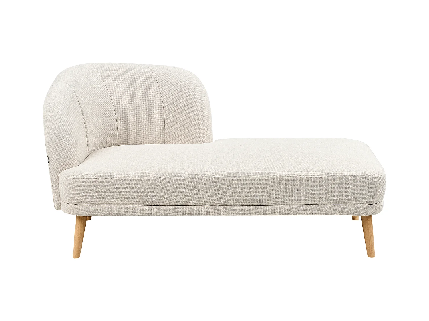 Chaise longue côté droite TANLAY Tissu Beige clair