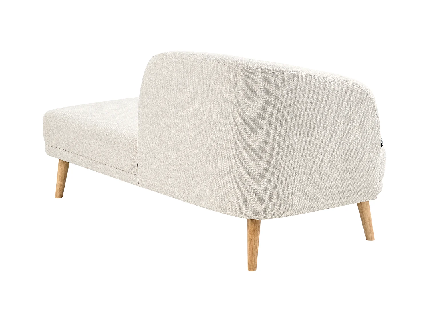 Linksseitige Chaiselounge TANLAY Stoff Hellbeige