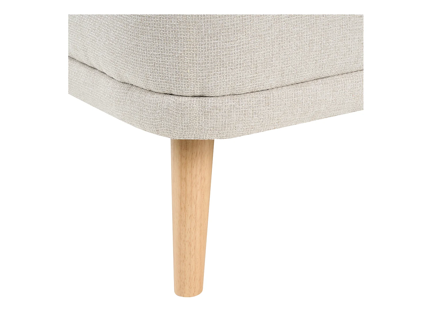 Linksseitige Chaiselounge TANLAY Stoff Hellbeige