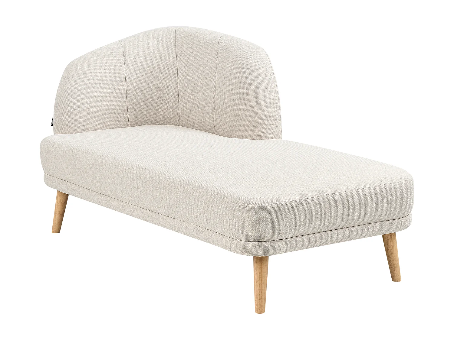 Chaise longue côté droite TANLAY Tissu Beige clair