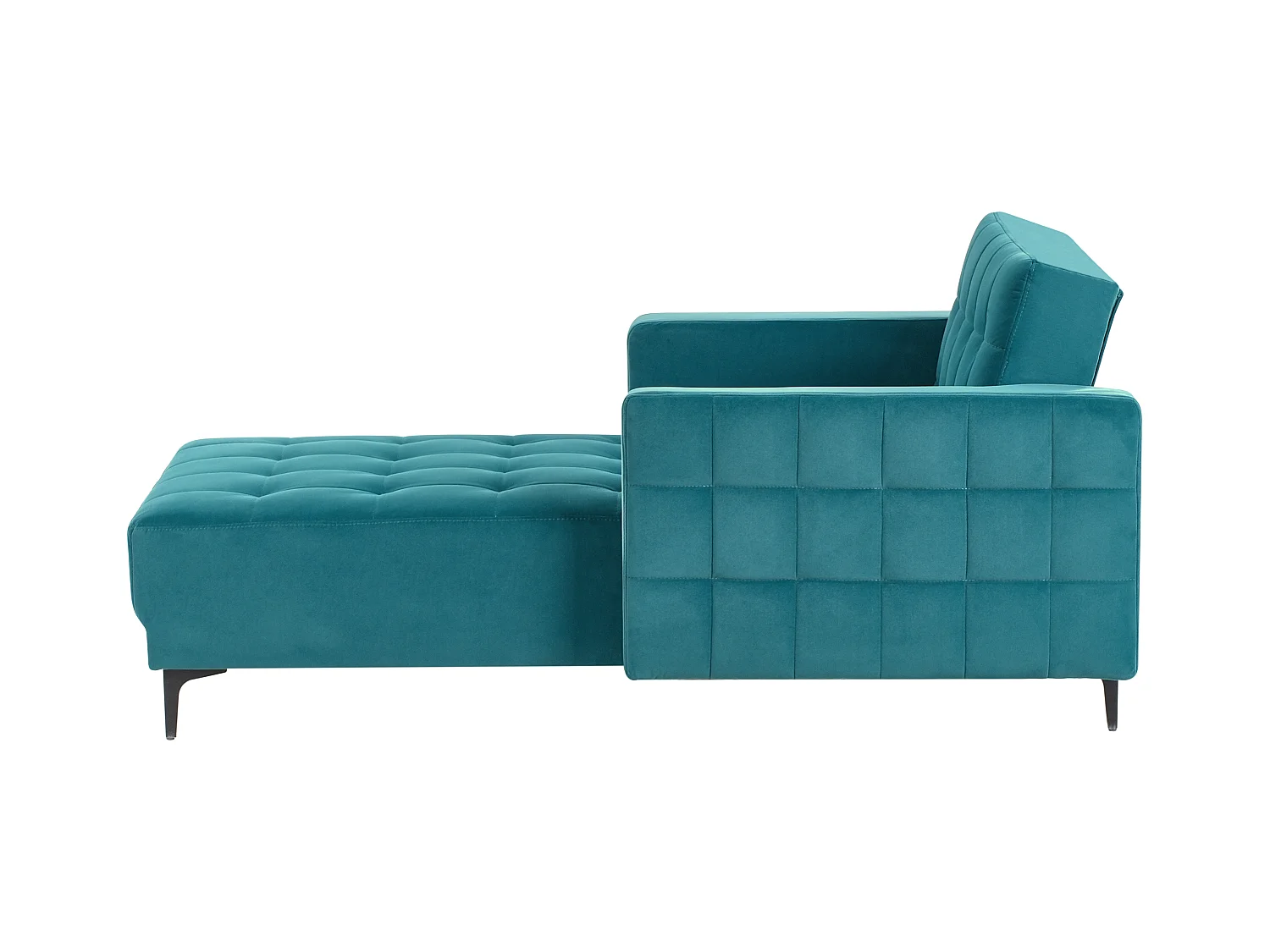 Chaise longue ABERDEEN Velours Bleu azur