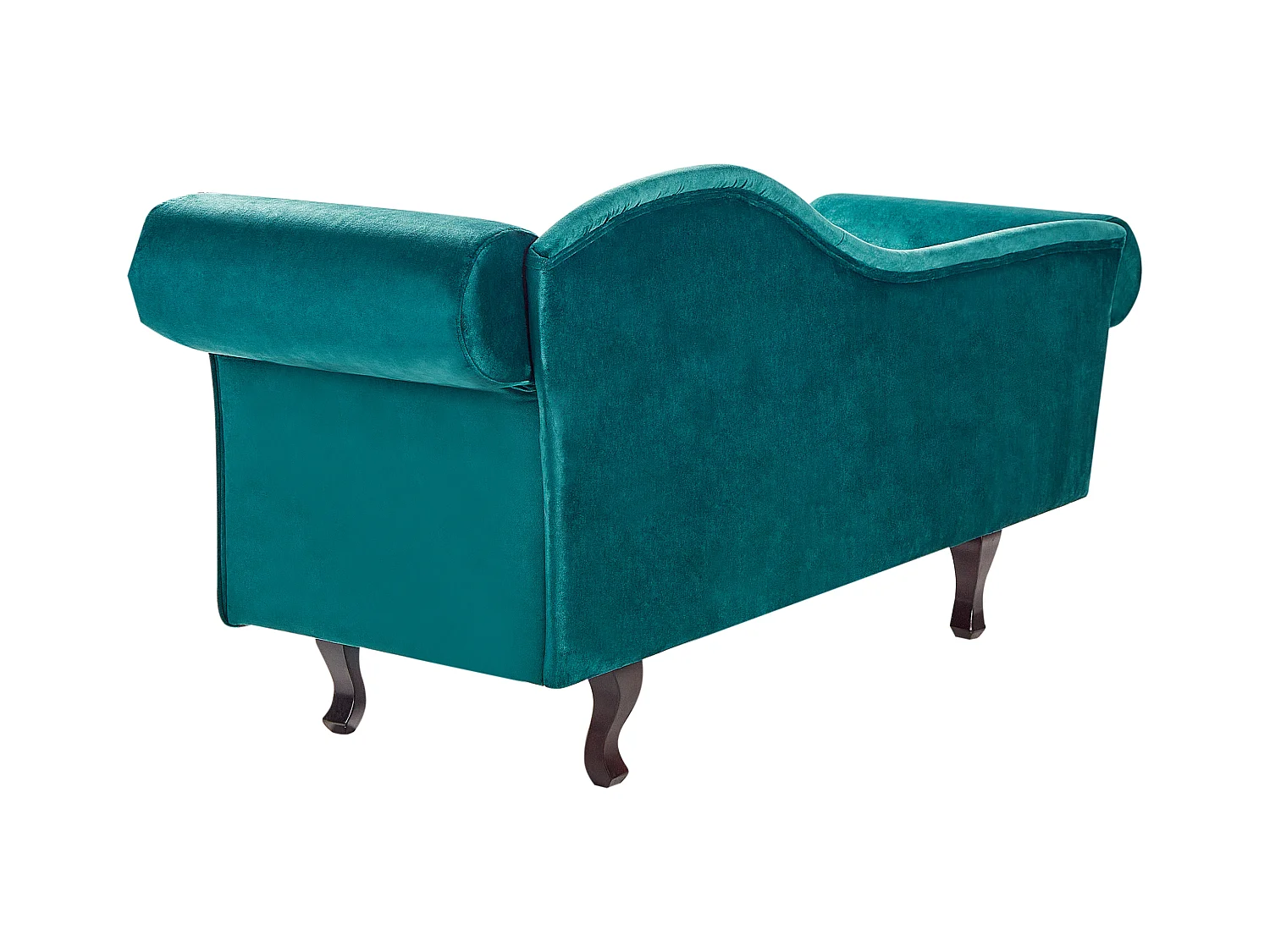 Chaise longue côté droit LATTES Velours Vert émeraude avec coussin