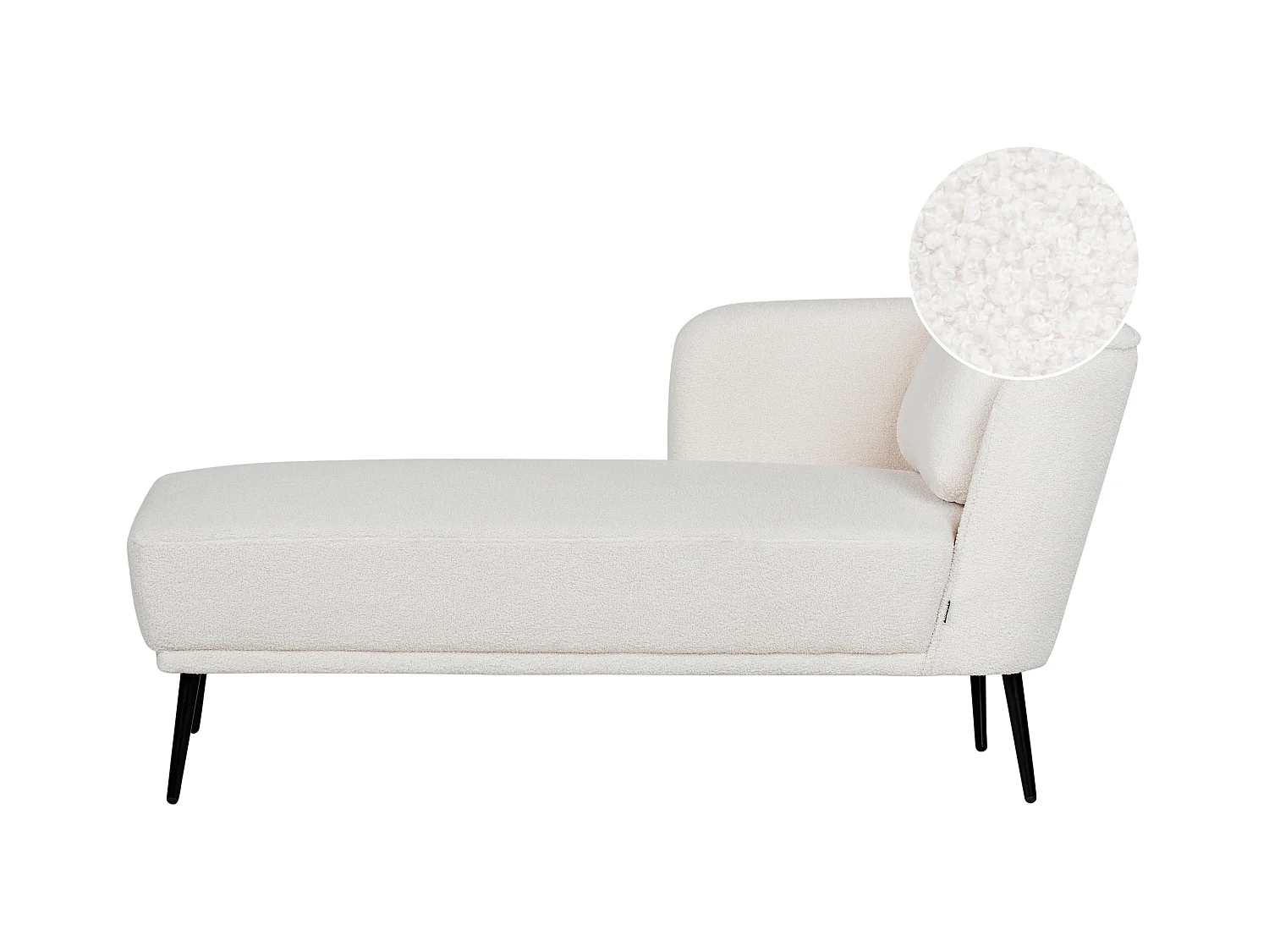 Chaise longue côté droit ARTHEZE Bouclé Blanc cassé