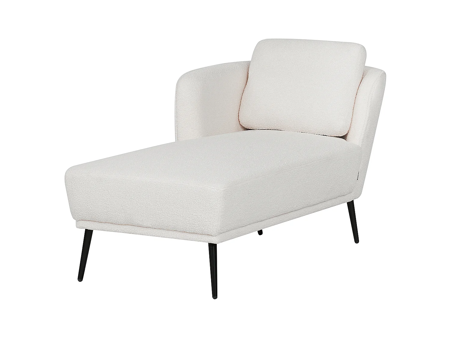Chaise longue côté droit ARTHEZE Bouclé Blanc cassé