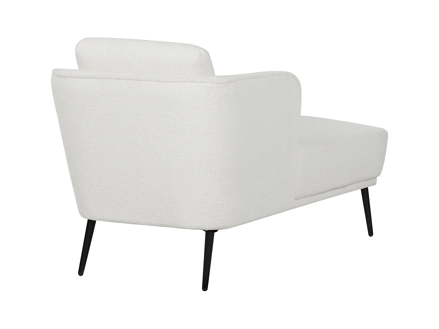 Chaise longue côté droit ARTHEZE Bouclé Blanc cassé