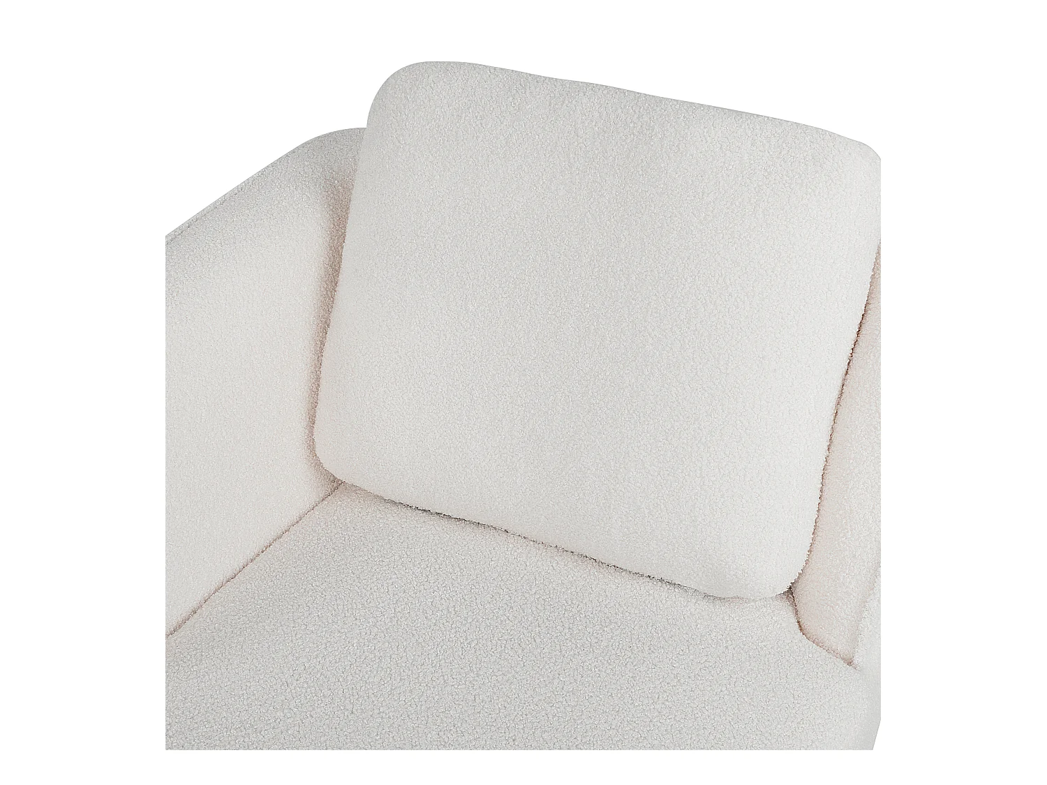 Chaise longue côté droit ARTHEZE Bouclé Blanc cassé