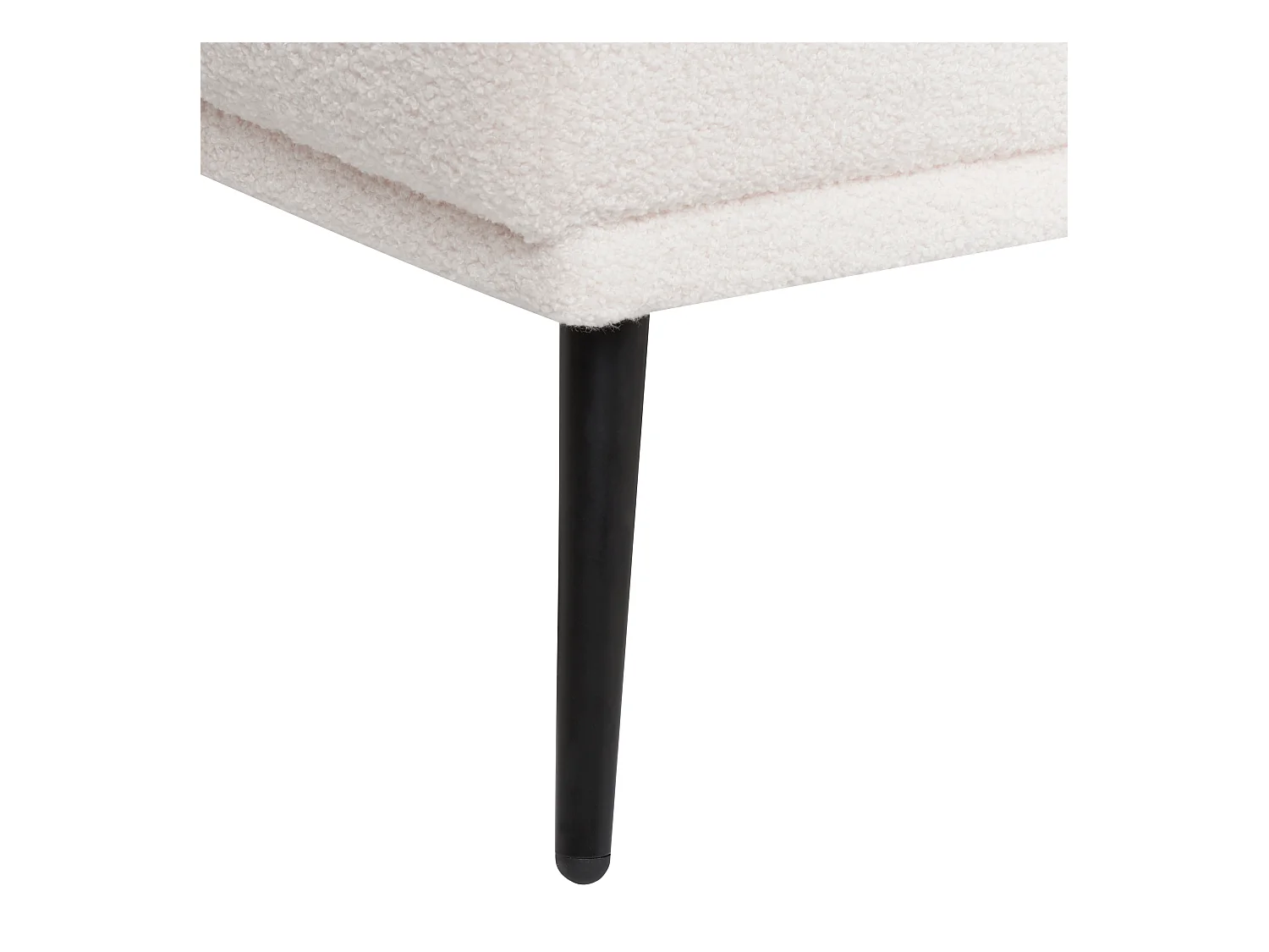 Chaise longue côté droit ARTHEZE Bouclé Blanc cassé