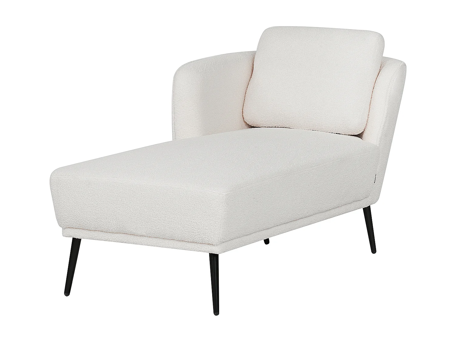 Chaise longue côté droit ARTHEZE Bouclé Blanc cassé