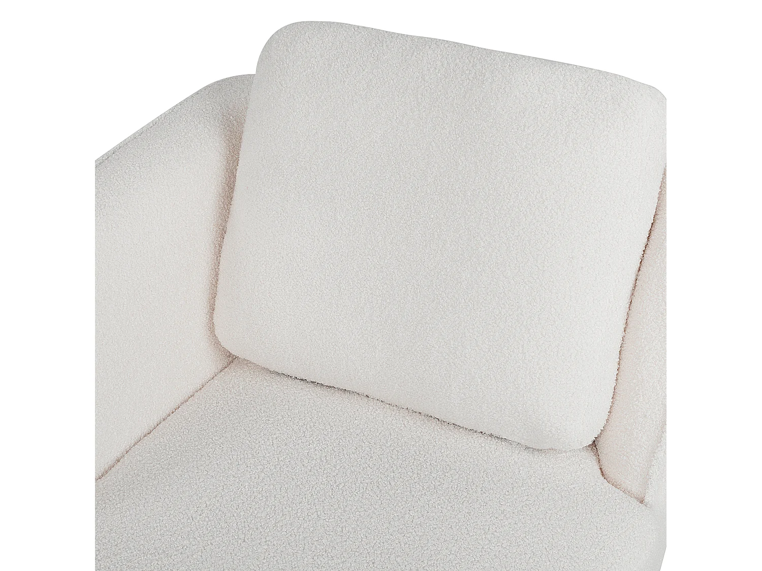 Chaise longue côté droit ARTHEZE Bouclé Blanc cassé