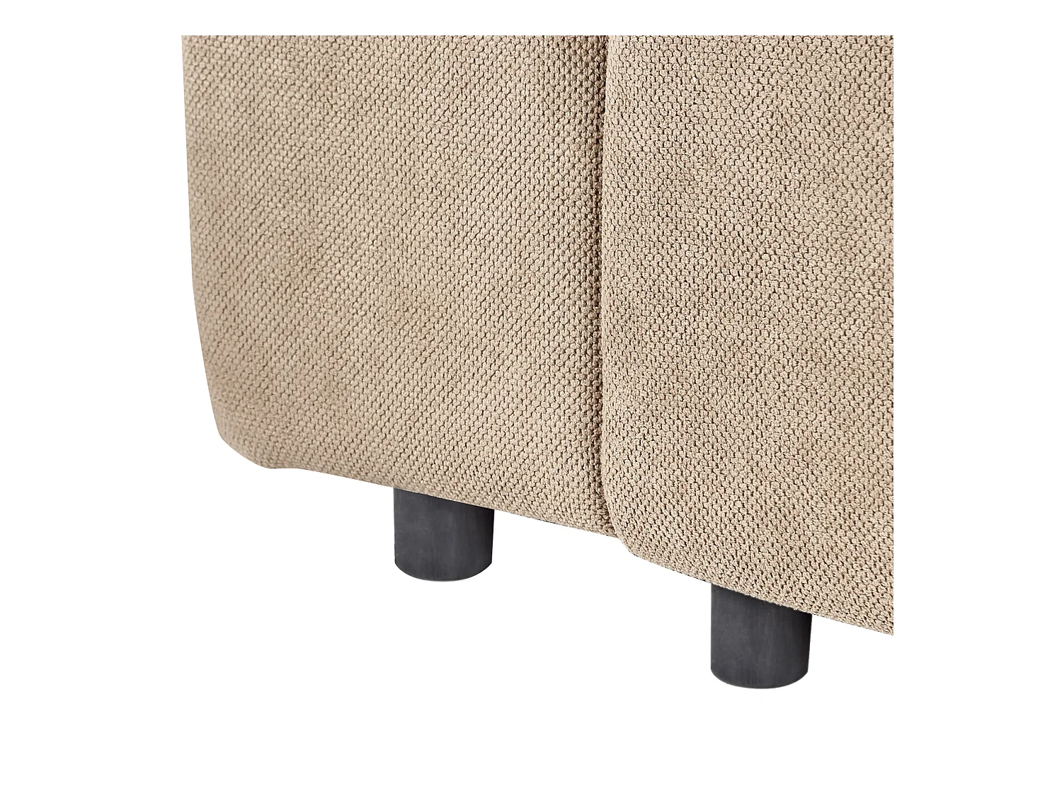 Chaise longue INNVIK Tissu Marron avec rangement