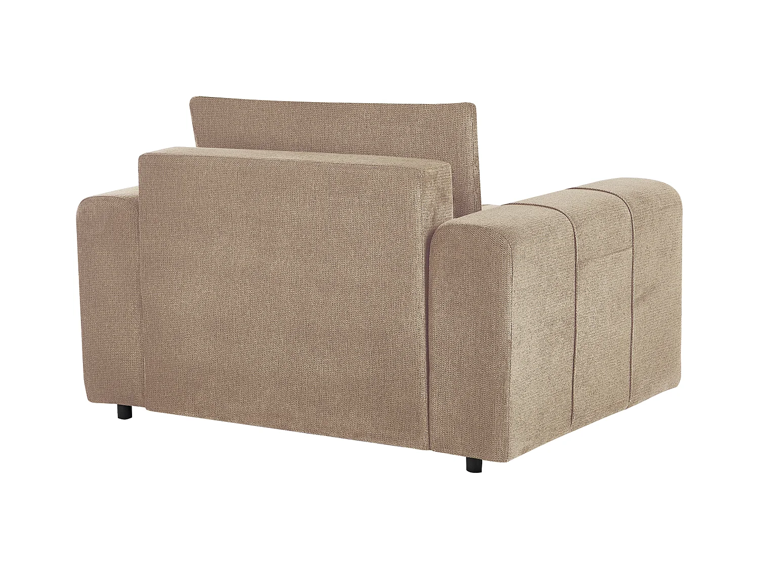Chaise longue INNVIK Tela Marrón con almacenaje