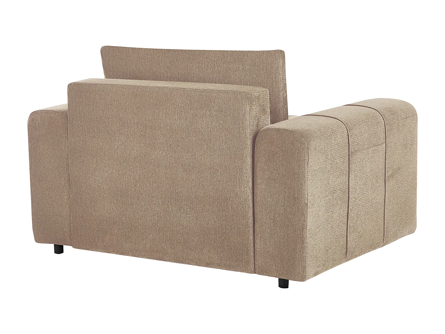 Chaiselongue INNVIK Stoff Braun mit Stauraum