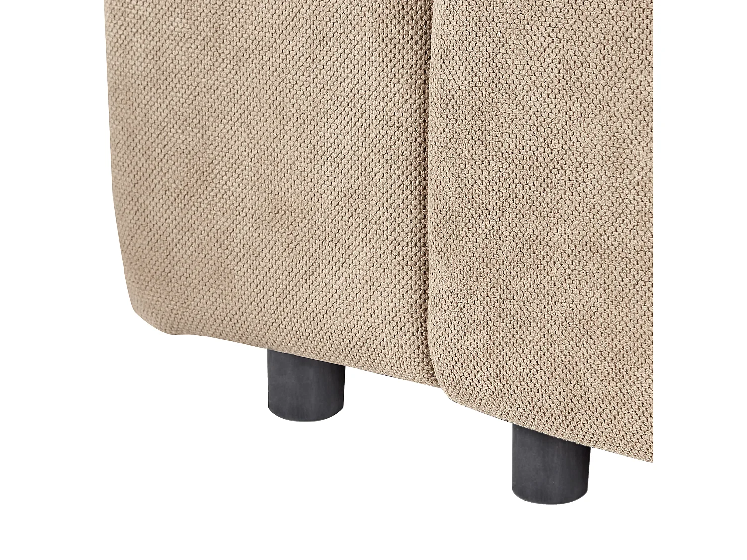 Chaiselongue INNVIK Stoff Braun mit Stauraum