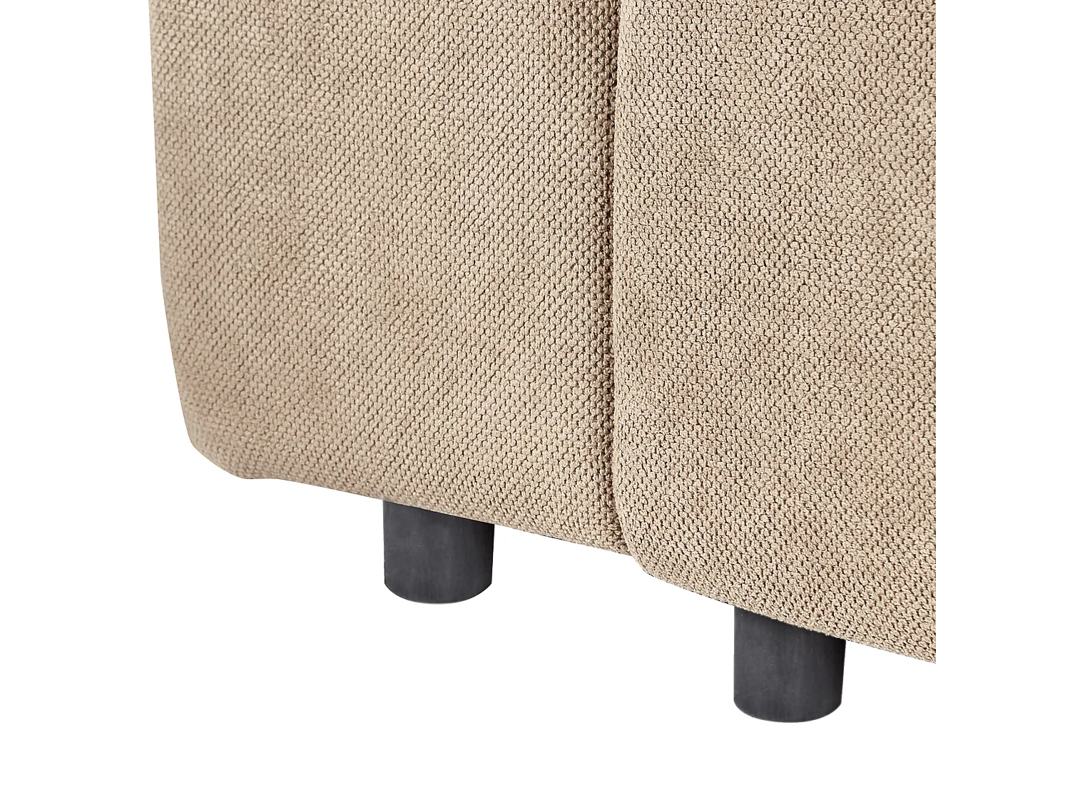 Chaise longue INNVIK Tissu Marron avec rangement