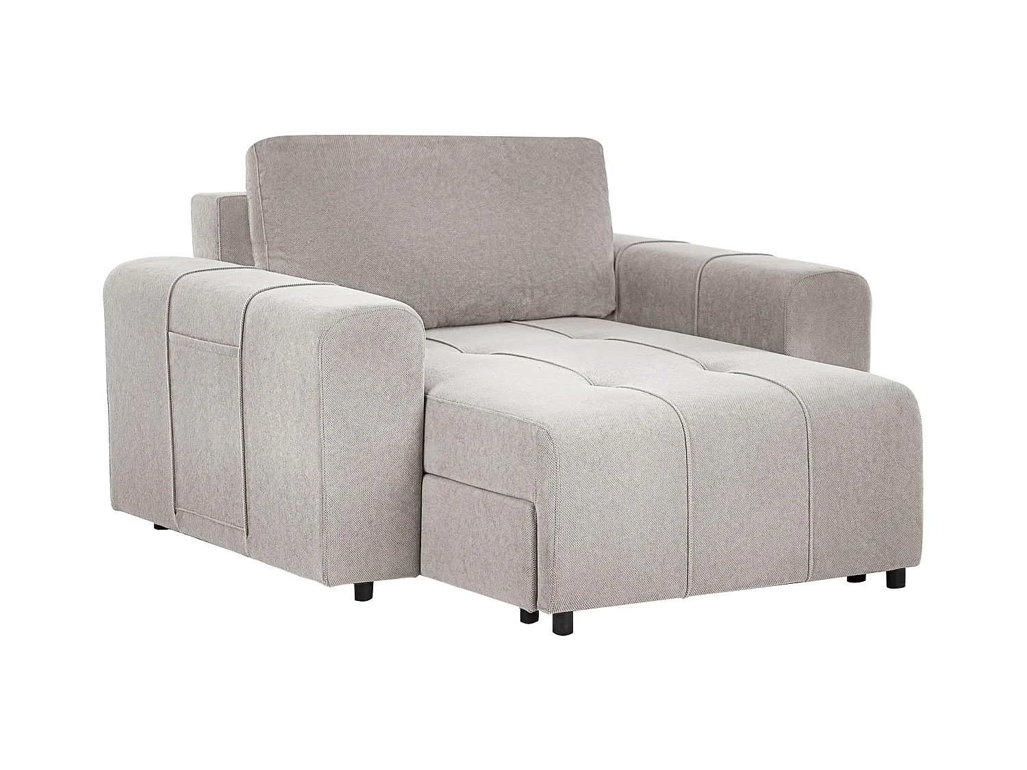 Chaise longue INNVIK Tissu Gris clair