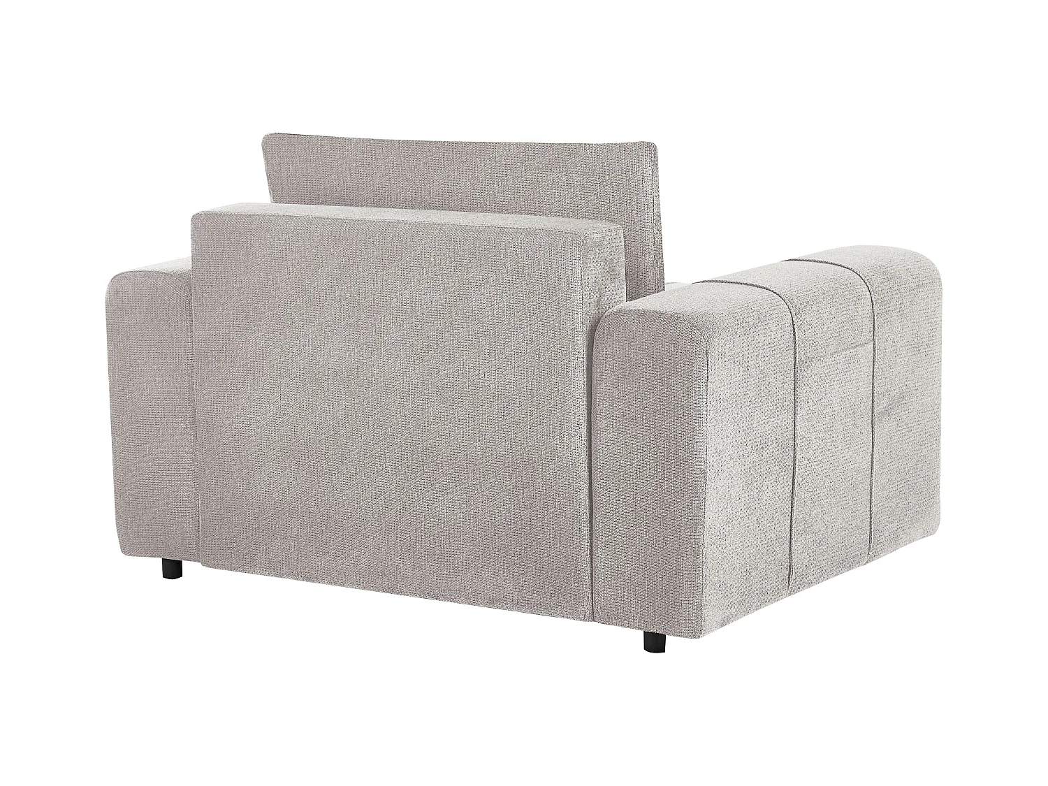 Chaiselongue Stoff hell grau gepolstert mit Stauraum Récamiere Innvik