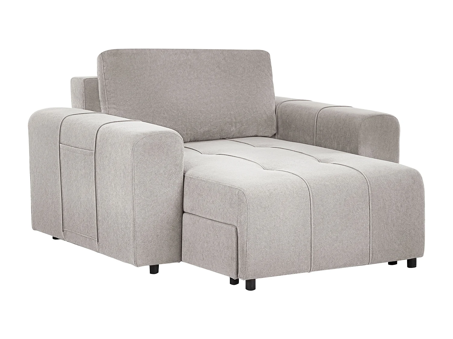 Chaise longue INNVIK Tissu Gris clair