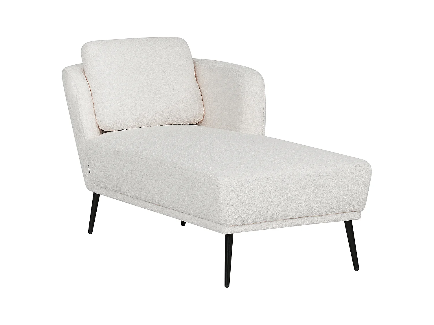 Chaise longue côté droite ARTHEZE Bouclé Blanc cassé