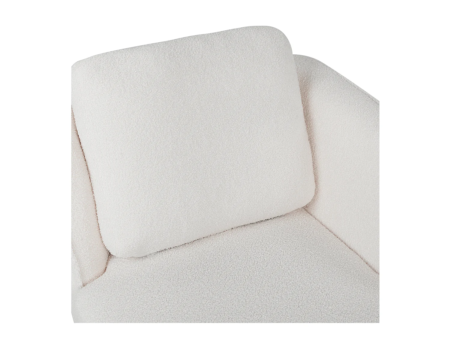 Chaise longue côté droite ARTHEZE Bouclé Blanc cassé