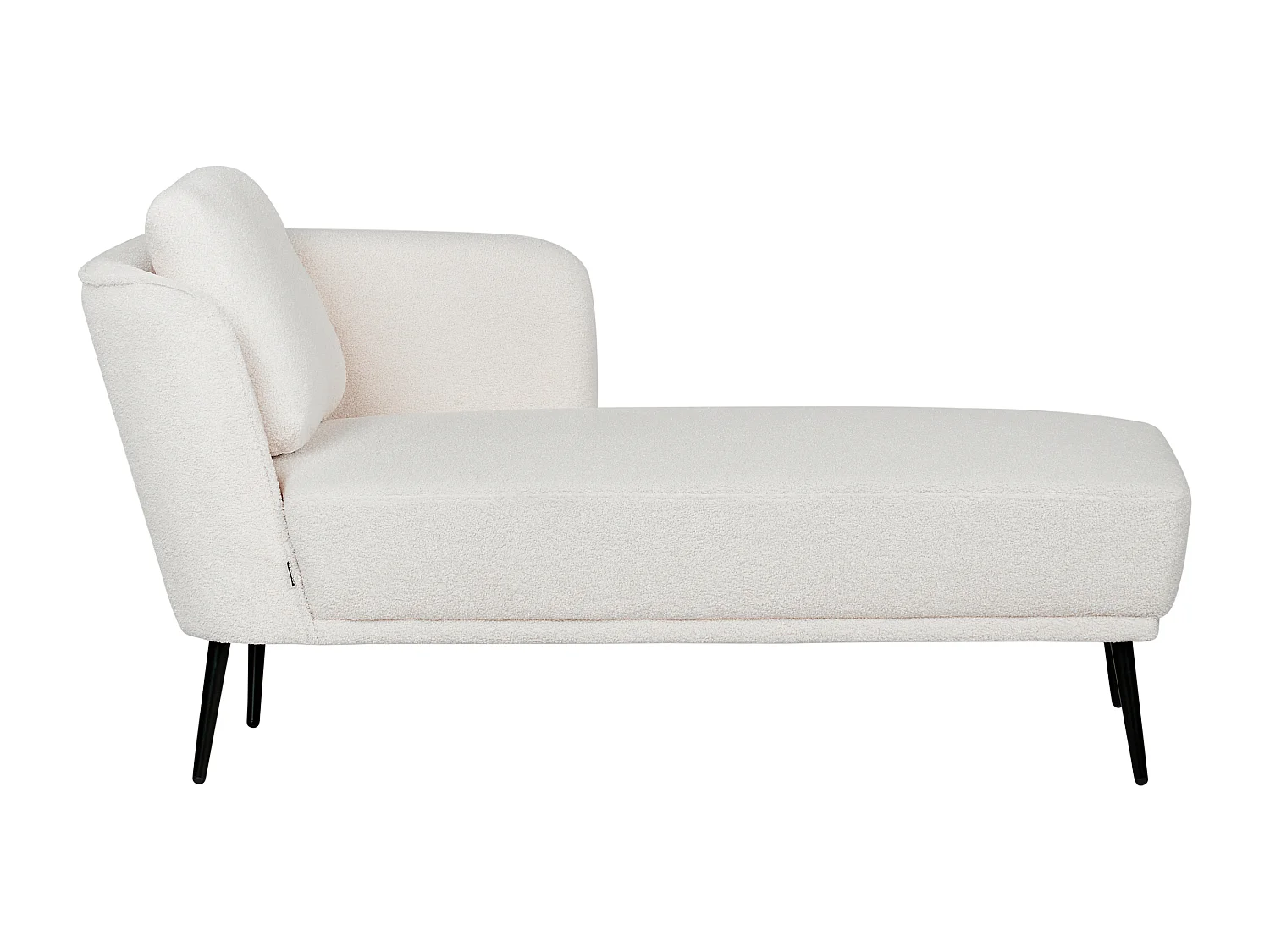 Chaise longue côté droite ARTHEZE Bouclé Blanc cassé