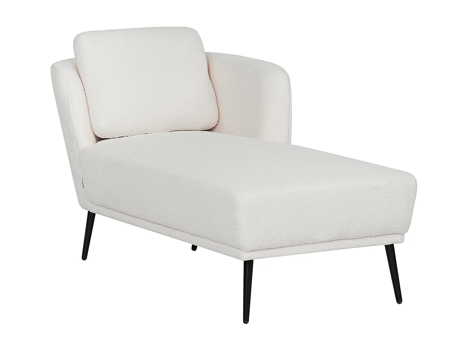 Chaise longue côté droite ARTHEZE Bouclé Blanc cassé