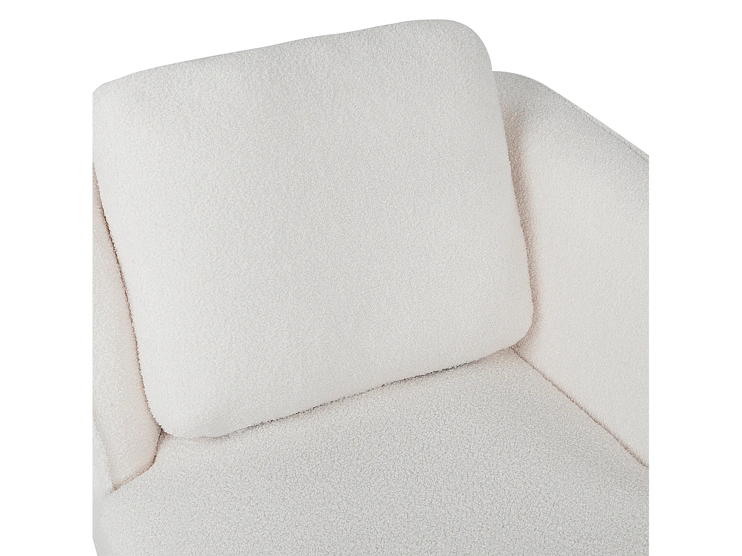 Chaise longue côté droite ARTHEZE Bouclé Blanc cassé