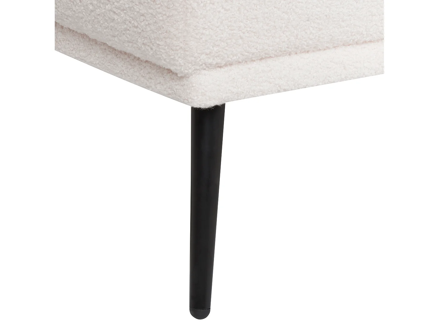 Chaise longue côté droite ARTHEZE Bouclé Blanc cassé