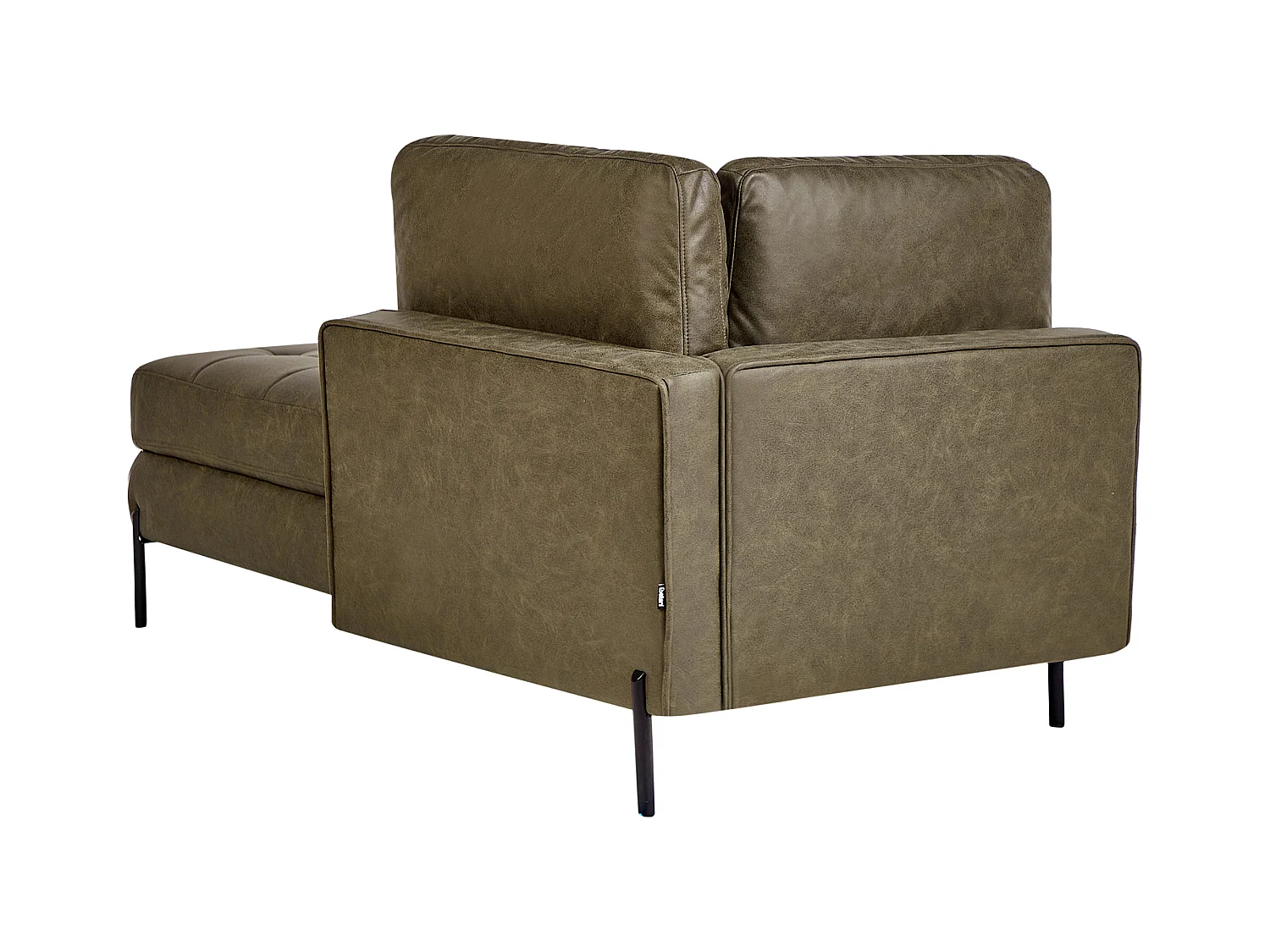 Chaise longue côté droite REBAIS Cuir PU Vert